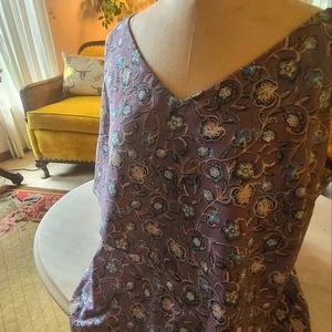 Cabi Paisley Floral Scrollwork Top